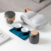 Quick cup travel tea set Portable bag One pot two three four cups single office tea simple glass