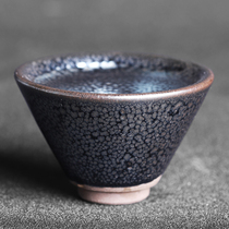 Jianyang Jianzhan Teacup Single cup tea cup Master cup Handmade small cup cup Hat cup Iron tire hundred flower cup