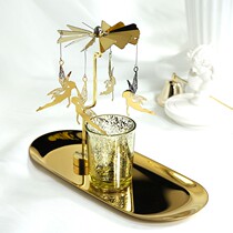 Aromatherapy candle holder incense burner set European luxury tray ornaments ins Wind tray home revolving