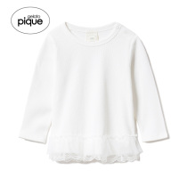 gelato pique autumn winter baby top white lace soft home clothes PBCT194473