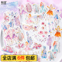 Mo ink sticker bag girls prayer series character hand tent gilded hand account photo album item decoration sticker