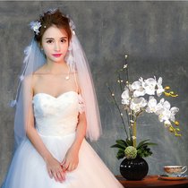 New bridal bridal gown accessories Han style fresh fashion bride head yarn fine silk flower soft mesh yarn head yarn