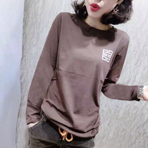 Hong Kong Tide Fashion Thin base shirt Women Long Sleeve Cotton T-shirt 2021 Autumn New Women Joker Top