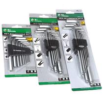 One piece set Allen Wrench 9 tool extended flat head Matt Ball head Allen wrench set inside six