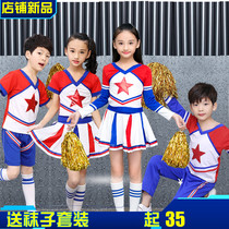 61 childrens cheerleading costumes Gymnastics aerobics performance costumes Primary school sports games Football baby La la exercise