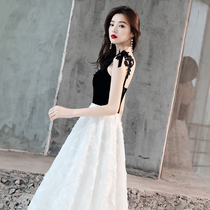 Evening dress skirt female 2021 new party birthday party party dress cocktail party small dress thin socialite spring dress