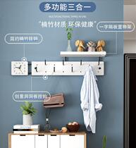 Door hanging clothes area Fixed hanging clothes rack nailed to the wall panel Wall hanging household hook perforated door entrance