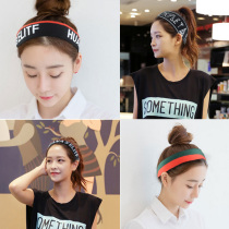 Sports sweat-absorbing headband hairband running basketball fitness face wash headgear non-slip headband yoga Korean hair hoop