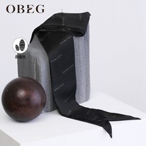 OBEG Obiqian fashion oblique slender towel Mulberry silk printing streamer temperament silk scarf 1093302