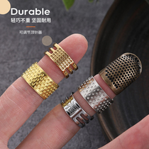 Thimble Finger Stall Home Ring Handmade Hand-stitched Cross Embroidered Top Needle Sewing Tool Finger Protection Tool Needle Thread