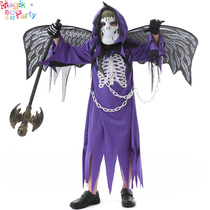 Halloween children perform costumes Cosplay corner colors play clothes boys Devil dead Skull and ghost dress