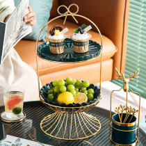 Creative Double-Layer Display rack tray candy plate snack plate pastry living room desktop decoration dessert table