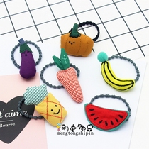 South Korea imported hand-sewn fruit hair rope female treasure Hairband head rope girl hair jewelry cute baby rubber band