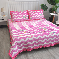 Customized enlarged Crystal velvet bed cover single piece European-style cotton quilted Kang cover bed cover three-piece set