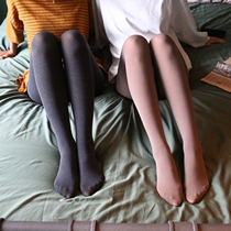 Retro hemp curry 100D Matte Velvet pantyhose legs slim high-elastic bottom socks autumn women