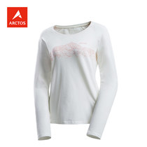 22 New Pint Stars Outdoor Womens Round Collar T-shirt Lovers Spring Pure Cotton Breathable Sports Running Long Sleeves AGTD12342