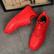 Red spring mens casual shoes men 2021 New Joker board shoes Net red shoes small red shoes trendy shoes men