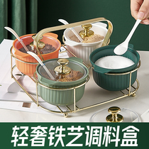 Seasoning box suit Combined kitchen Home containing box Salt MSG Spice High-end Light Lavish Seasoning Zooingredients Ingredients