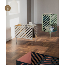 Cheep sound free cabinet sofa side cabinet several lockers Nordic corner living room small coffee table iron movable bedside cabinet