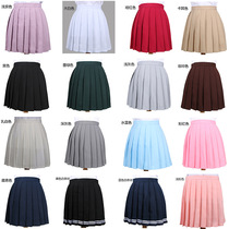 Japanese ladyboy college style pleated skirt cross-dressing JK uniform skirt wild basic short skirt womens big brother supplies
