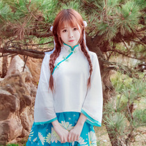 Qingqiu rabbit Hanfu dress lolita Han element jk college style uniform Ancient style performance costume Fairy ladyboy outfit