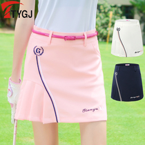 Send belt spring summer golf skirt Korean Sports tennis skirt pleated skirt anti-light skirt