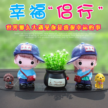 Car interior decoration beautiful female car cute car decoration doll couple car small doll doll characters