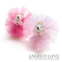 7128 Girl Hair Clip Korean Edition Princess Petty Bear Knot Side Clip Children Hair Accessories A price * Special price