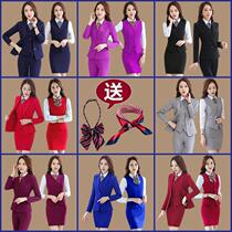 Stewardess work uniform professional suit interview suit skirt long-sleeved hotel front desk beautician temperament goddess fan
