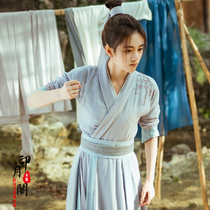 Film and television costume beautiful book h-Sheng Ju Jingyi with the same costume female Hanfu scholar dress dress as mens chivalrous female costume