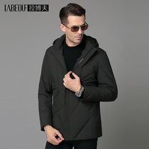Labov down clothes mens middle-aged Lianhood with long and gush thickened large code mens coat jacket daddy dress