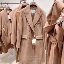 ali gioielli discount store 2022 spring and summer new double-row button casual card with its loose wool coat woman