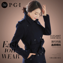 2020 new frock coat womens long waist thick professional wool coat womens winter OL overalls