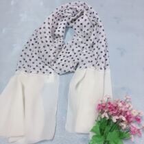 100% pure silk Lady long scarf silk scarf hidden blue dots