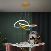 Restaurant chandelier modern simple lighting Nordic creative light luxury lamps home atmosphere LED light art curve lamp