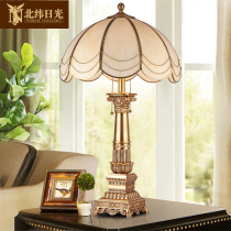 Luxury atmospheric pure copper table lamp retro European home living room bedroom study villa luxury hotel project all copper