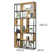 Iron shelf living room entrance screen partition bookshelf floor Nordic display rack office simple locker