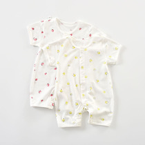 beiner Summer Infant boneless short sleeve romper bamboo fiber men baby onesies 3-1 8 yue climb pa fu