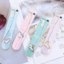 Bookmark creative small fresh student metal pendant cute office student pendant Unicorn pendant bookmark