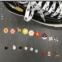 Little daisy chrysanthemum 1970s notch shoelace buckle Pokémon cat hanging chain Sunflower Christmas tree tide shoes