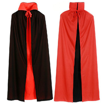 Halloween costume Childrens cloak cloak Adult black and red double-sided vampire Wizard cloak Female Christmas costume