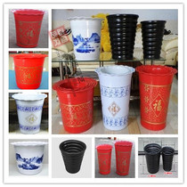 Imitation ceramic flower pot plastic thickened flower pot large green plant fat flower pot anti-fall and bad flower pot