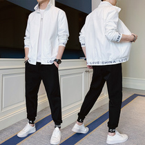 Sweaters mens spring and autumn with a set of Ruffian handsome sports suit mens fashion brand trend jacket jacket autumn wear