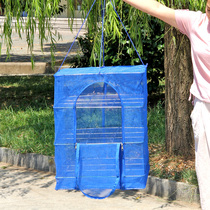New folding drying fish net anti-fly cage fishing net drying fish dry cage drying net drying vegetable net rack dry goods household artifact