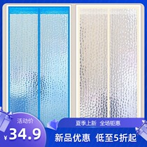 Hanging curtain Household non-perforated waterproof curtain Warm bathroom toilet shower curtain Partition curtain Nordic door curtain European bathroom