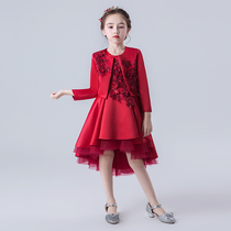 Girls dress Princess skirt puffy skirt small host evening dress children wedding dress piano performance flower boy winter