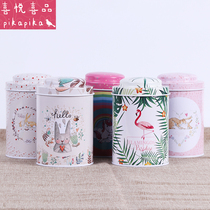 Tea cans Metal happy candy cans Happy candy boxes Sealed cans Tea packaging boxed flower tea cookies money storage cans