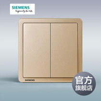 Siemens switch socket to Dian Ri Yao Jin two open single control panel official flagship store