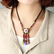 Retro handmade shell jewelry original short necklace accessories Joker decorative neck chain temperament choker female