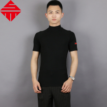 Sanmu Dansi mens high-collar short-sleeved modern dance clothes square dance jacket dance practice clothes adult performance dance clothes